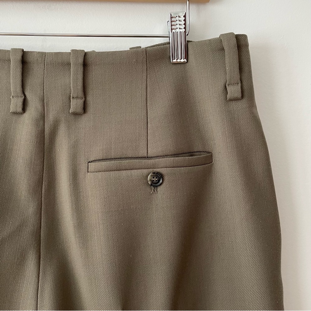 Cos HighWaisted Wool Blend Pants In Dusty Khaki Green Gem